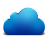 Cloud Plain Blue Icon